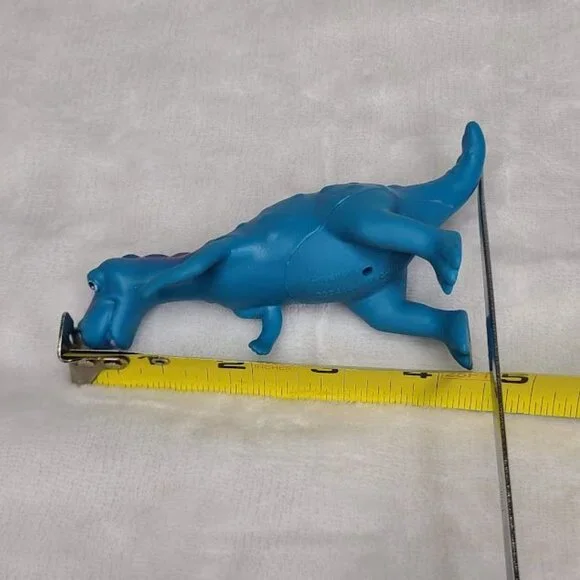 Vintage Blue Purple Dinosaur Figure Toy Cake Topper Bath Toy Greenbrier Intl - Picture 10 of 11